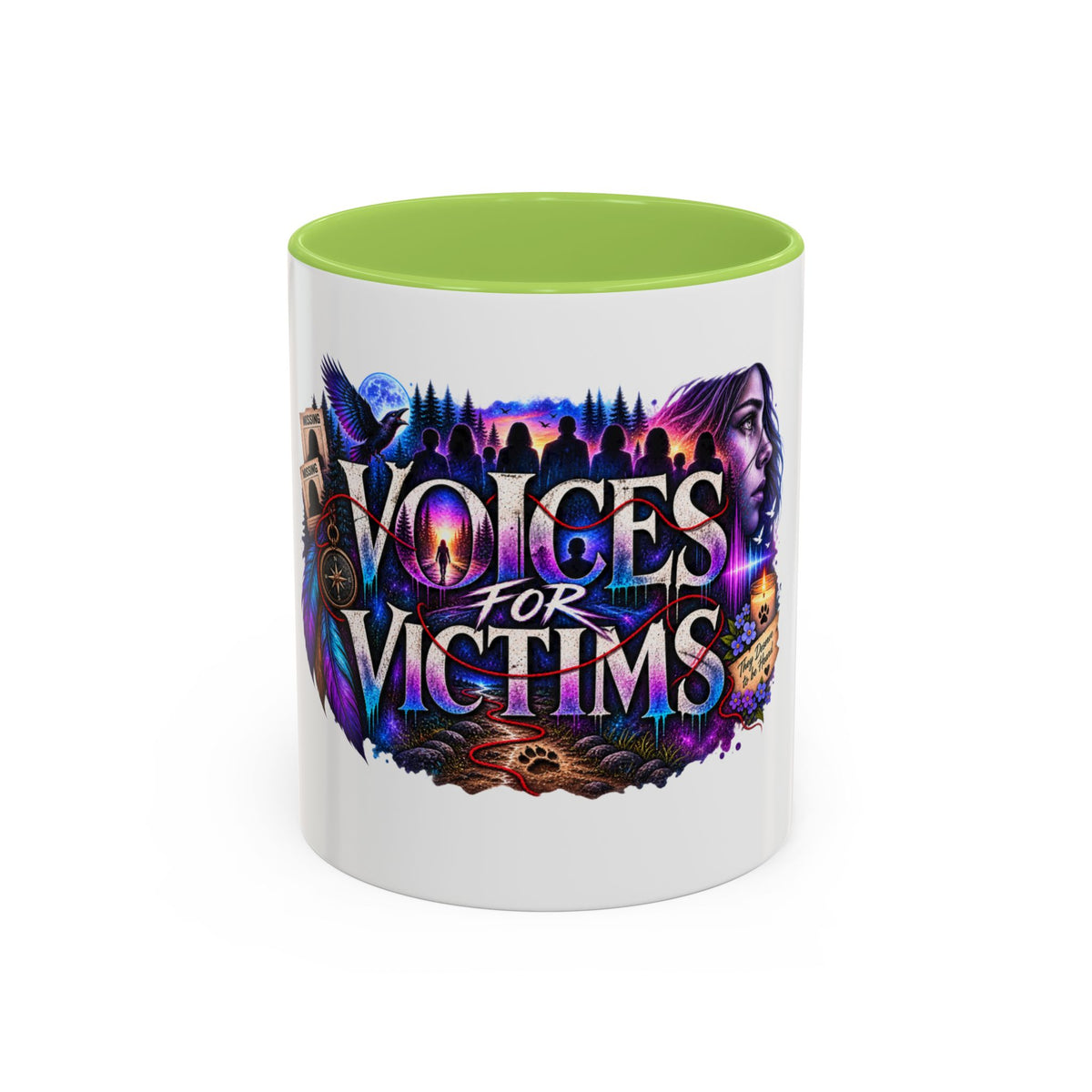 Voices for Victims Accent Coffee Mug – Advocacy & Support Ceramic Mug (11/15oz)