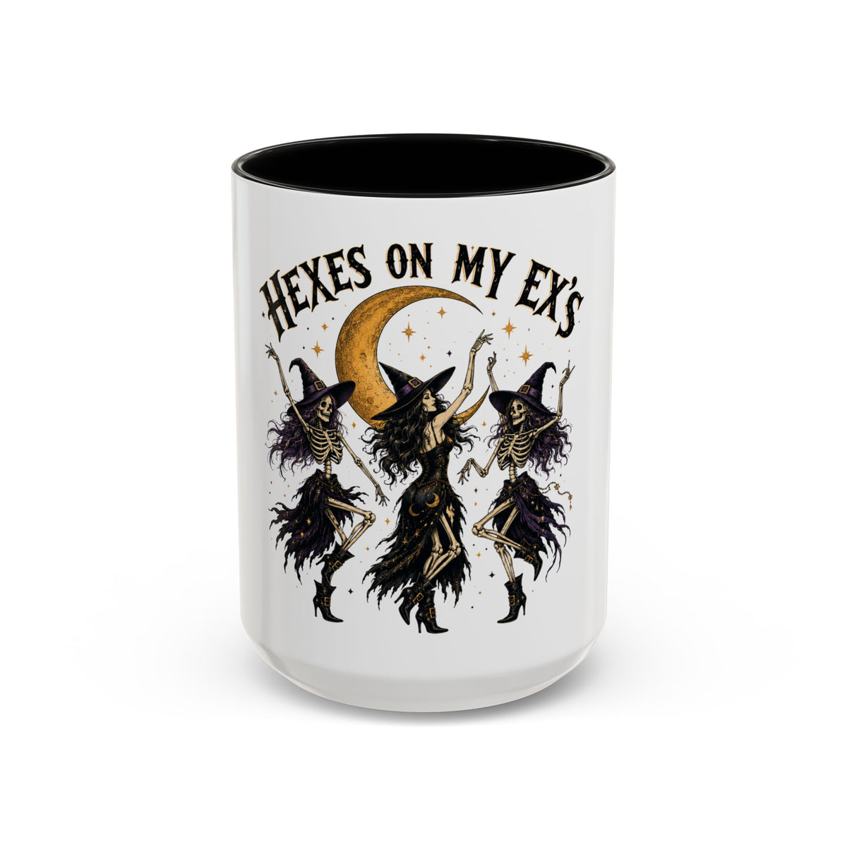Hexes on My Ex's Witch Coffee Mug — Funny Halloween Accent Mug (11/15oz)