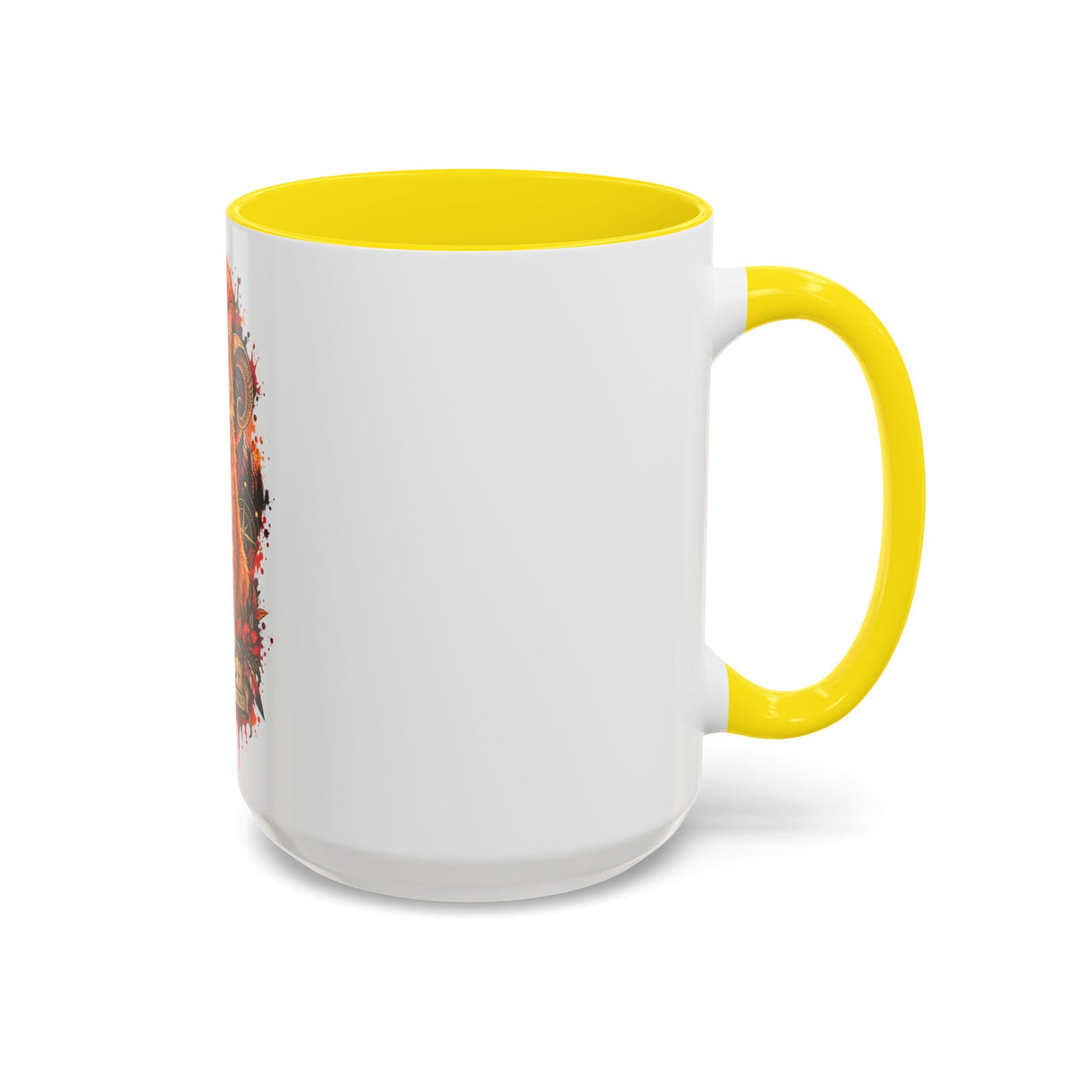 Aries Orange Tabby Cat Zodiac Coffee Mug – Cute Orange Tabby Astrology Accent Mug (11/15 oz)