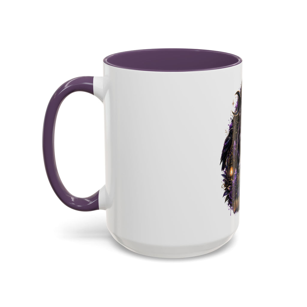 Protected, Guided & Unfuckwithable Wolf Coffee Mug — Spiritual Mystic Accent Mug (11/15oz)