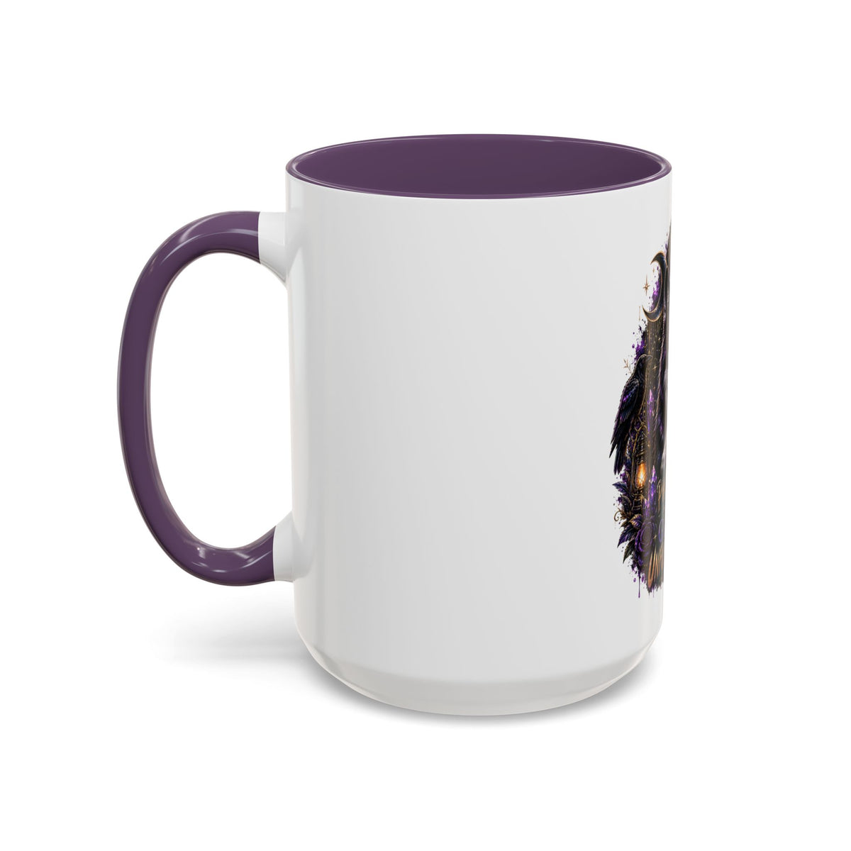 Protected, Guided & Unfuckwithable Wolf Coffee Mug — Spiritual Mystic Accent Mug (11/15oz)
