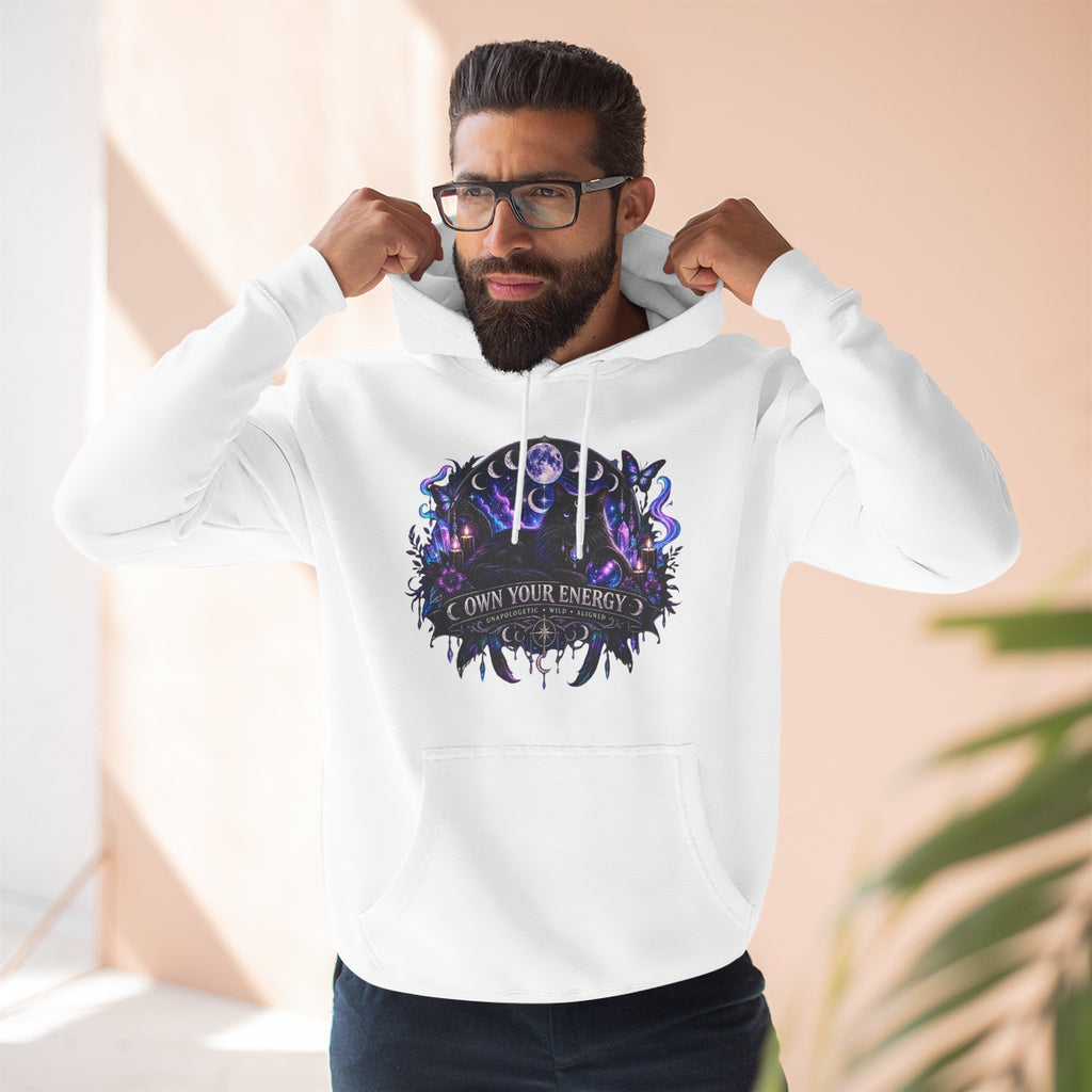 Mystical Black Cat Fleece Hoodie