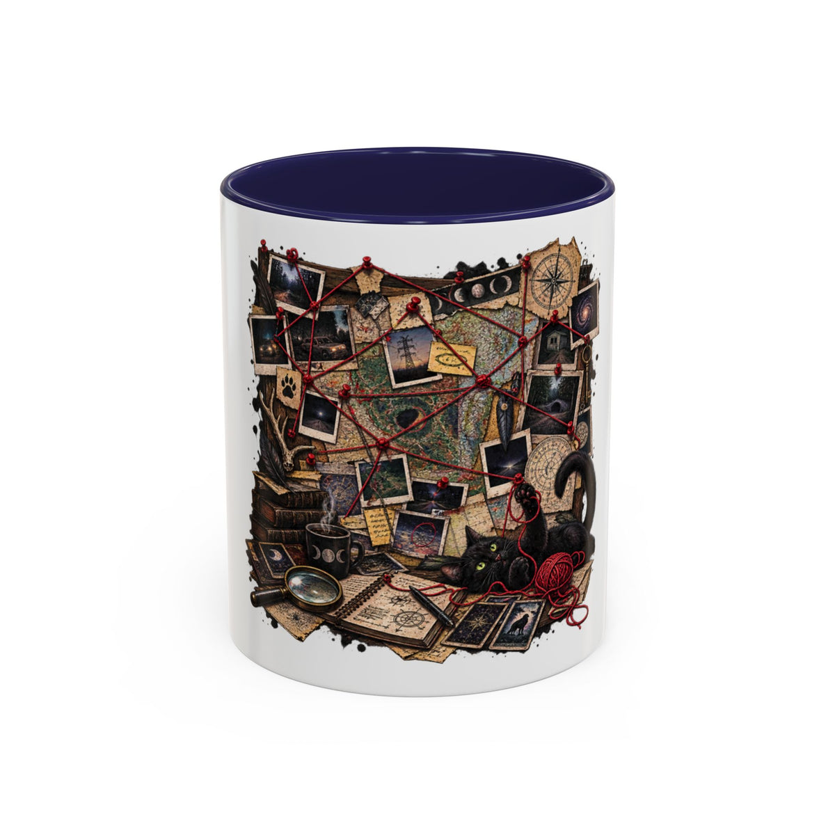 Conspiracy Board Coffee Mug — Detective Mystery Map Design (11/15oz)