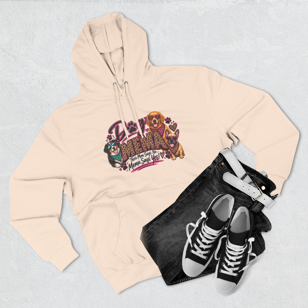 Dog Mema Hoodie — Cute Paw Print Graphic Pullover for Grandma Dog lovers