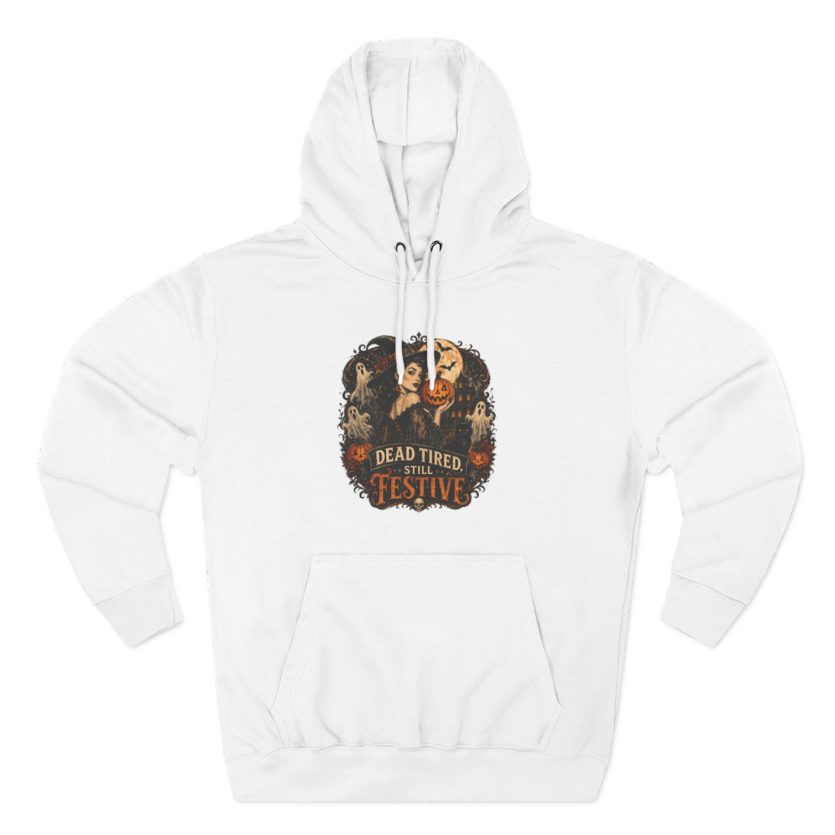 Dead Tired but Festive Hoodie — Funny Halloween Pullover