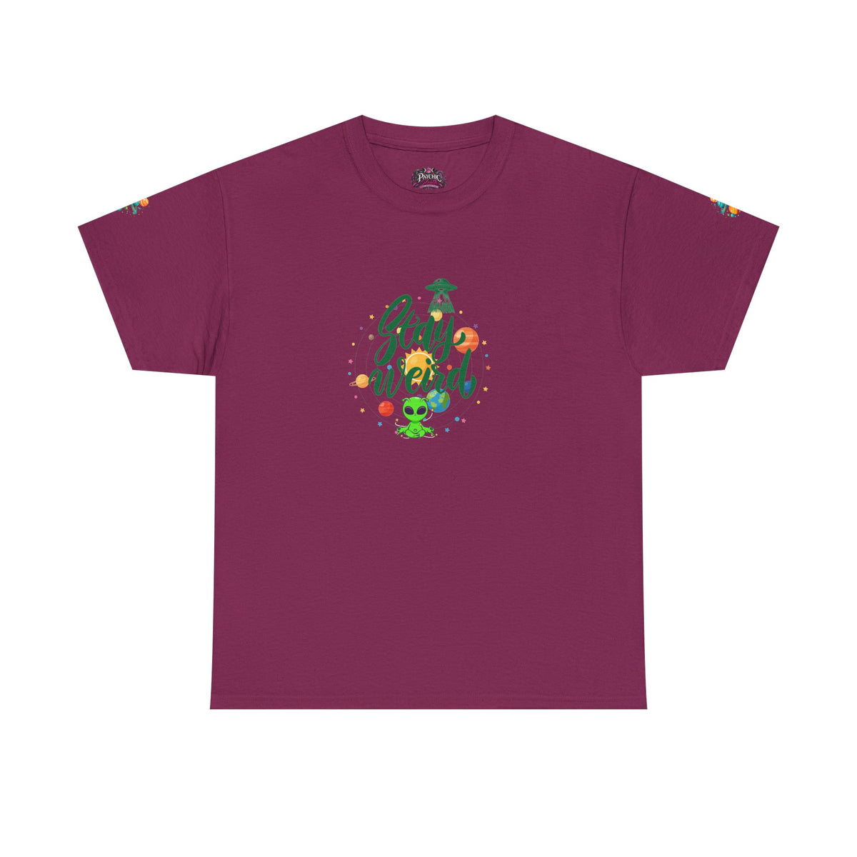 T-Shirt - 'Stay Weird' Cute Alien Space Graphic Tee (Playful, Casual Gift)