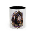 My Cat Sees Them Too Accent Coffee Mug – Halloween Cat & Ghost 11/15oz