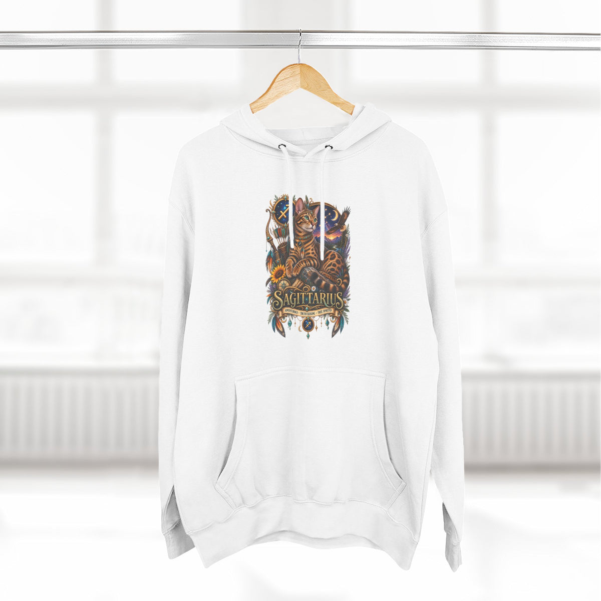 Sagittarius Bengal Zodiac Hoodie — Celestial Archer Constellation Graphic