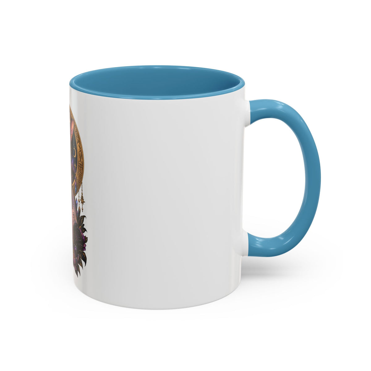 Mystic Sphynx Cat Coffee Mug — Magical Moon & Floral Accent (11/15 oz)