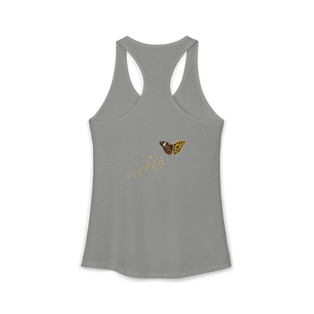 Kitten Sunflower Chasing Butterfly Tank