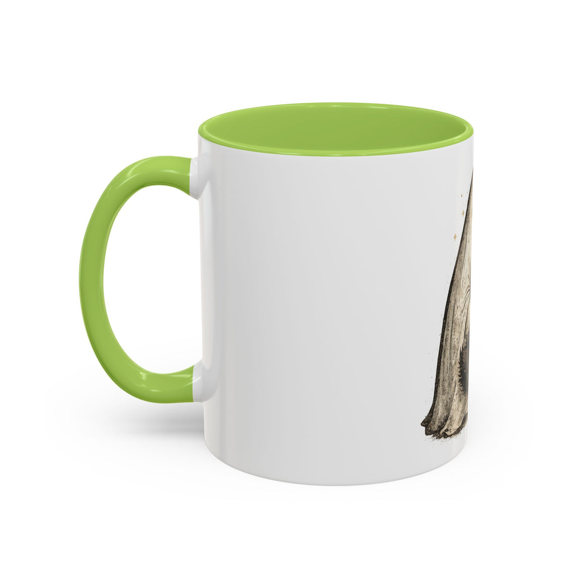 Ghost Hug Mug — Cute Ghost Holding Black Cat Accent Coffee Mug (11/15oz)