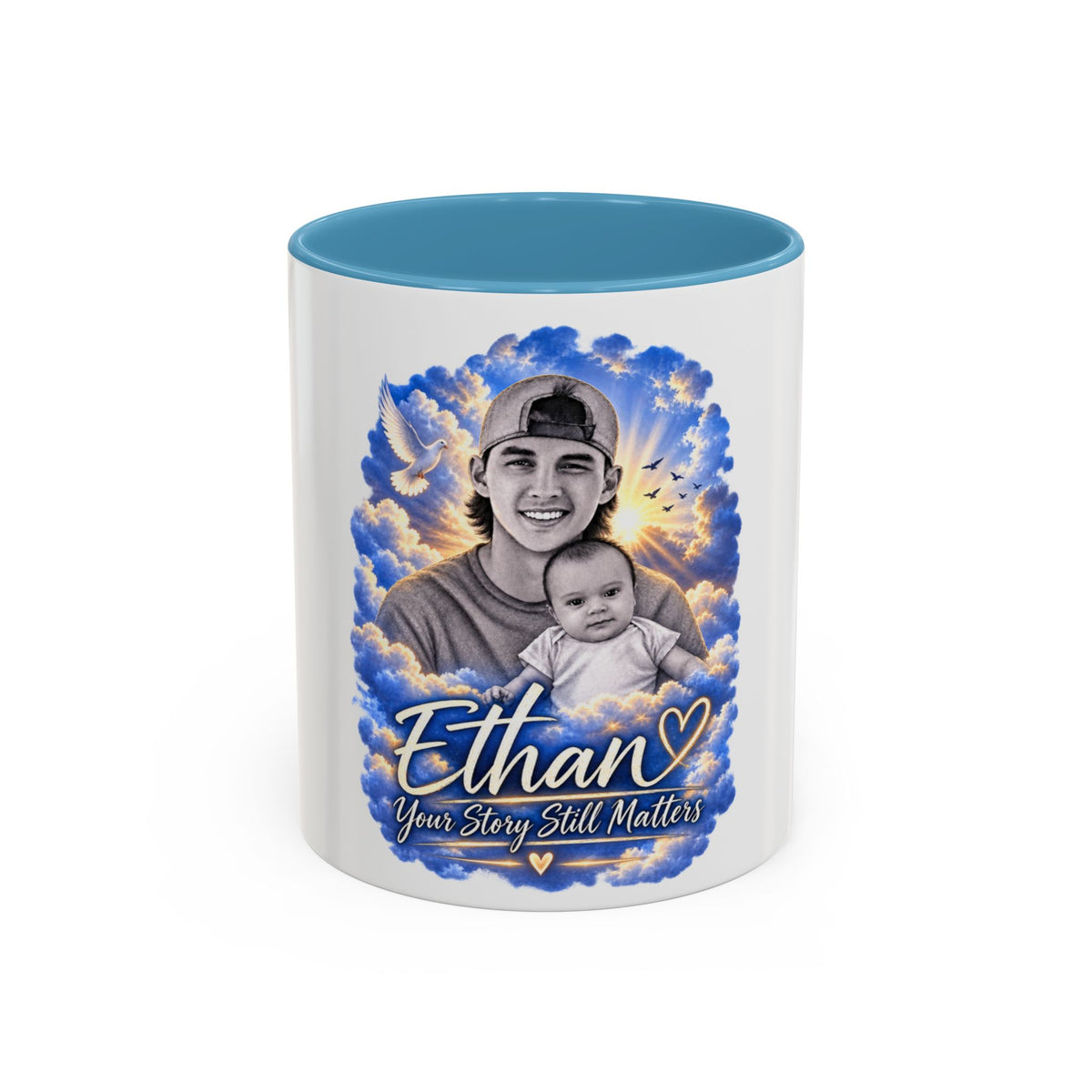 Memorial Photo Coffee Mug - "Ethan" Personalized Keepsake (You Story Still Matters)