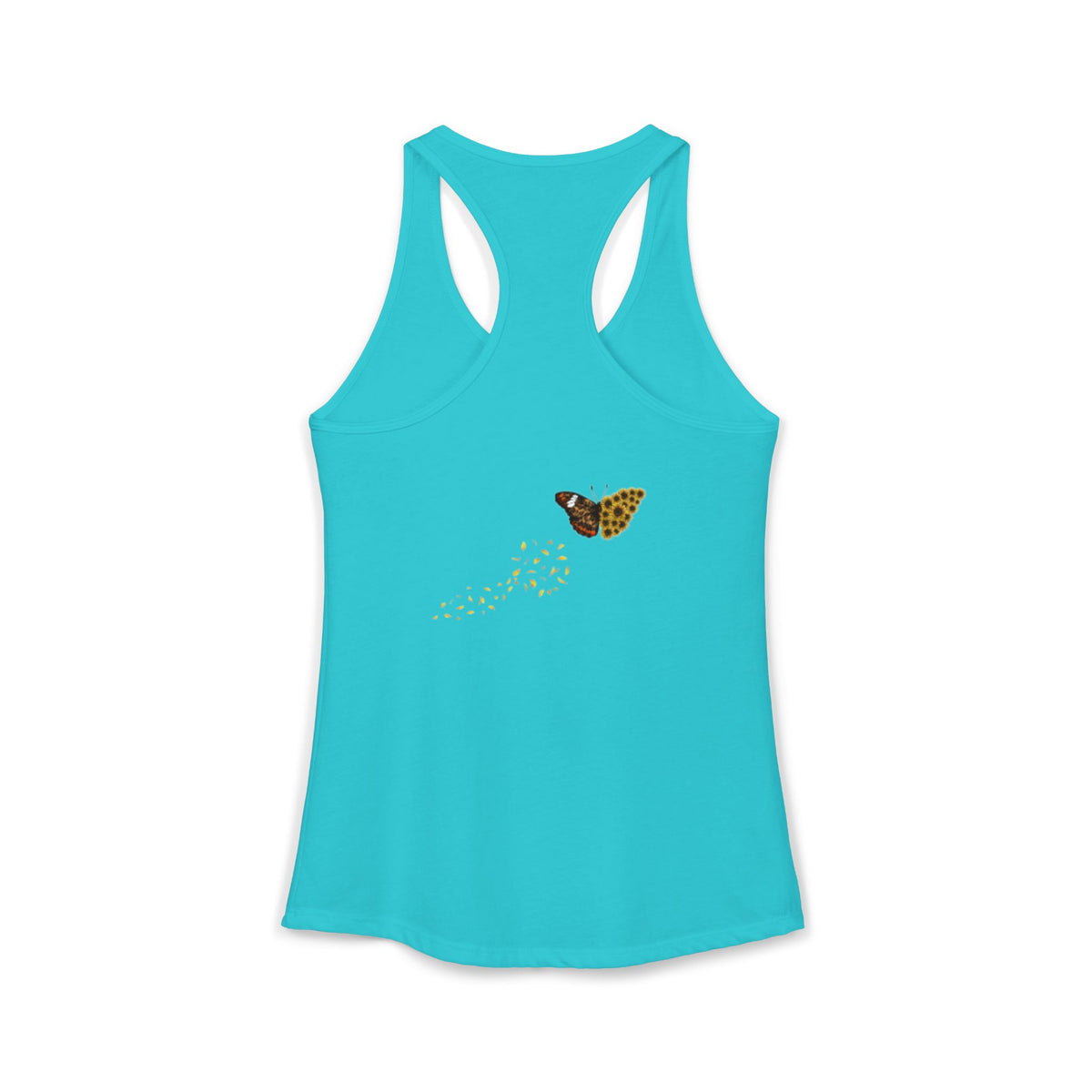 Kitten Sunflower Chasing Butterfly Tank