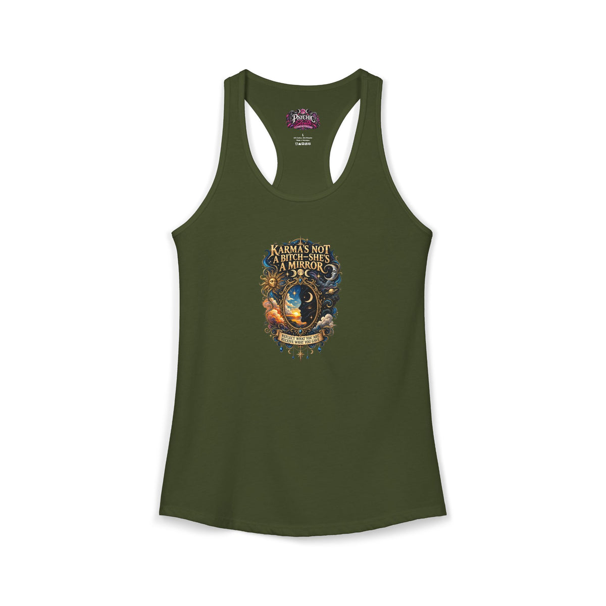 Karma's Not a Bitch she's a Mirror" Statement tank
