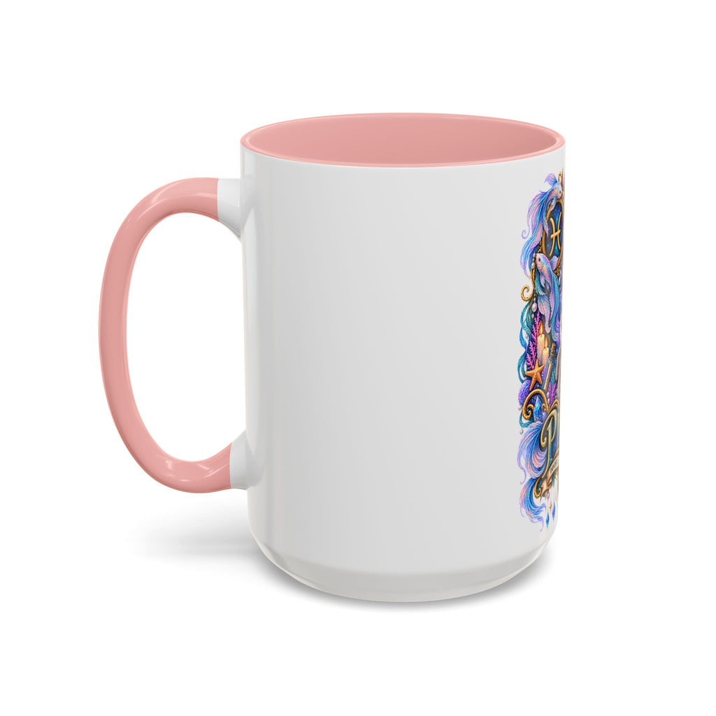 Pisces Devon Rex Cat Accent Coffee Mug — Zodiac Astrology Ceramic Mug (11/15oz)