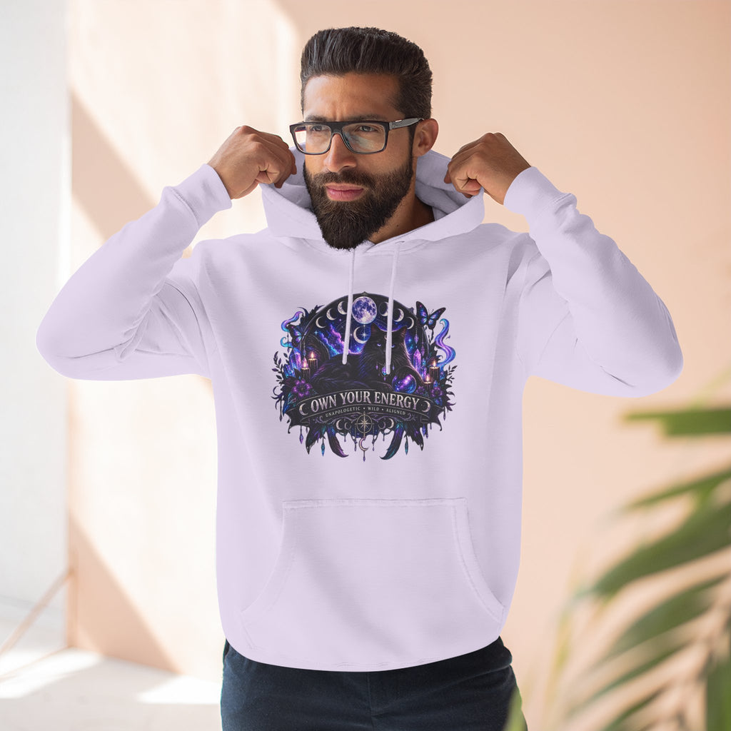 Mystical Black Cat Fleece Hoodie