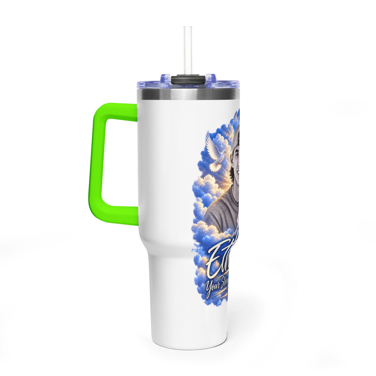 Memorial 40oz Tumbler - "Ethan" Personalized Tribute Vacuum Insulated Cup