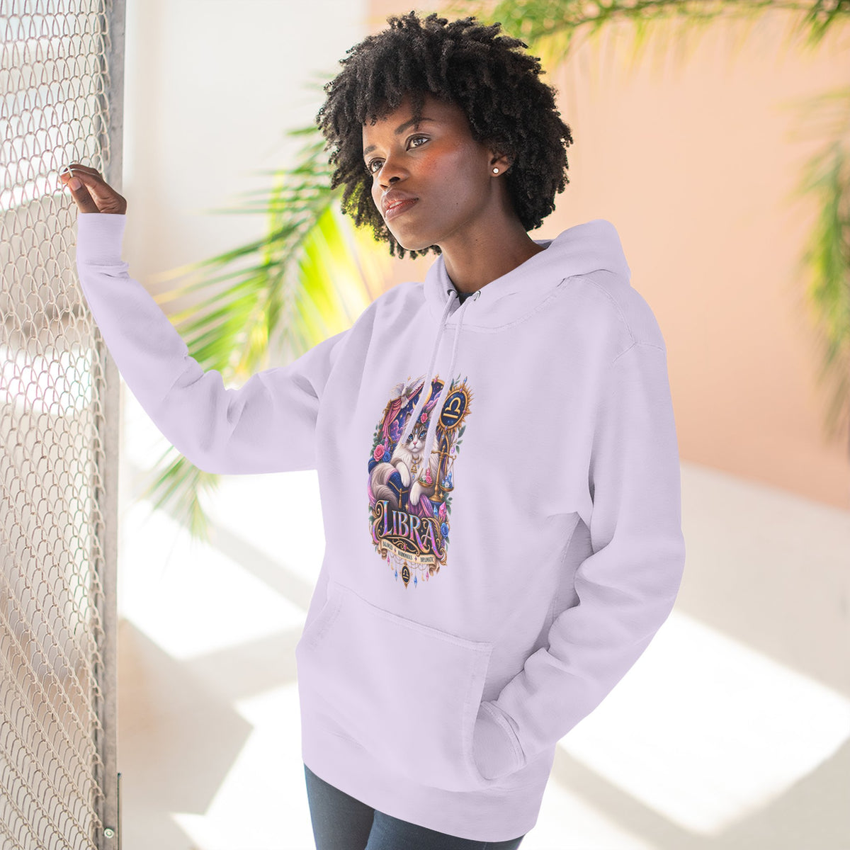 Libra Zodiac Hoodie — Persian Artistic Astrological Sign Sweatshirt