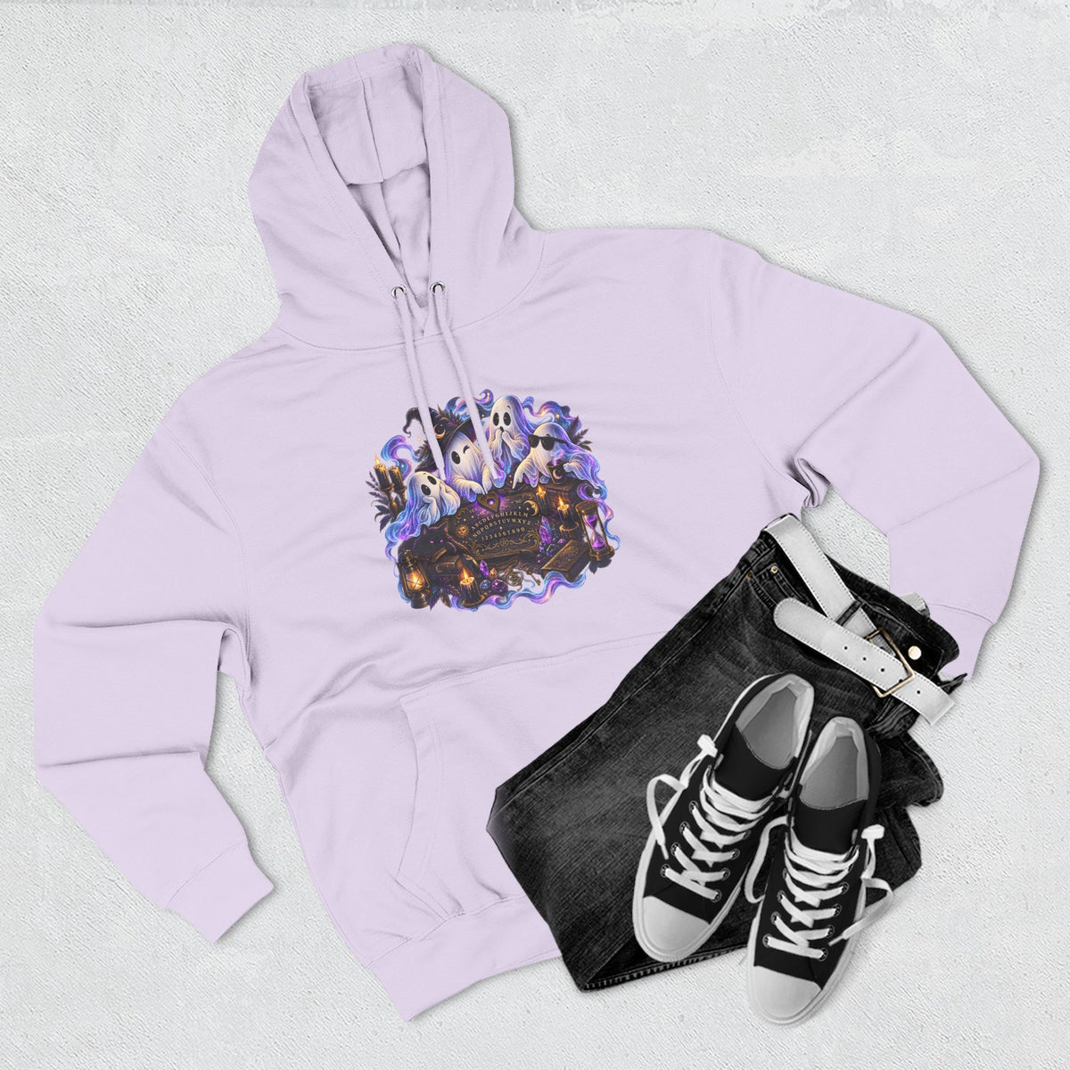 Funny Ghosts with Spirit Board Hoodie — Halloween Ghosts & Haunted Night Pullover