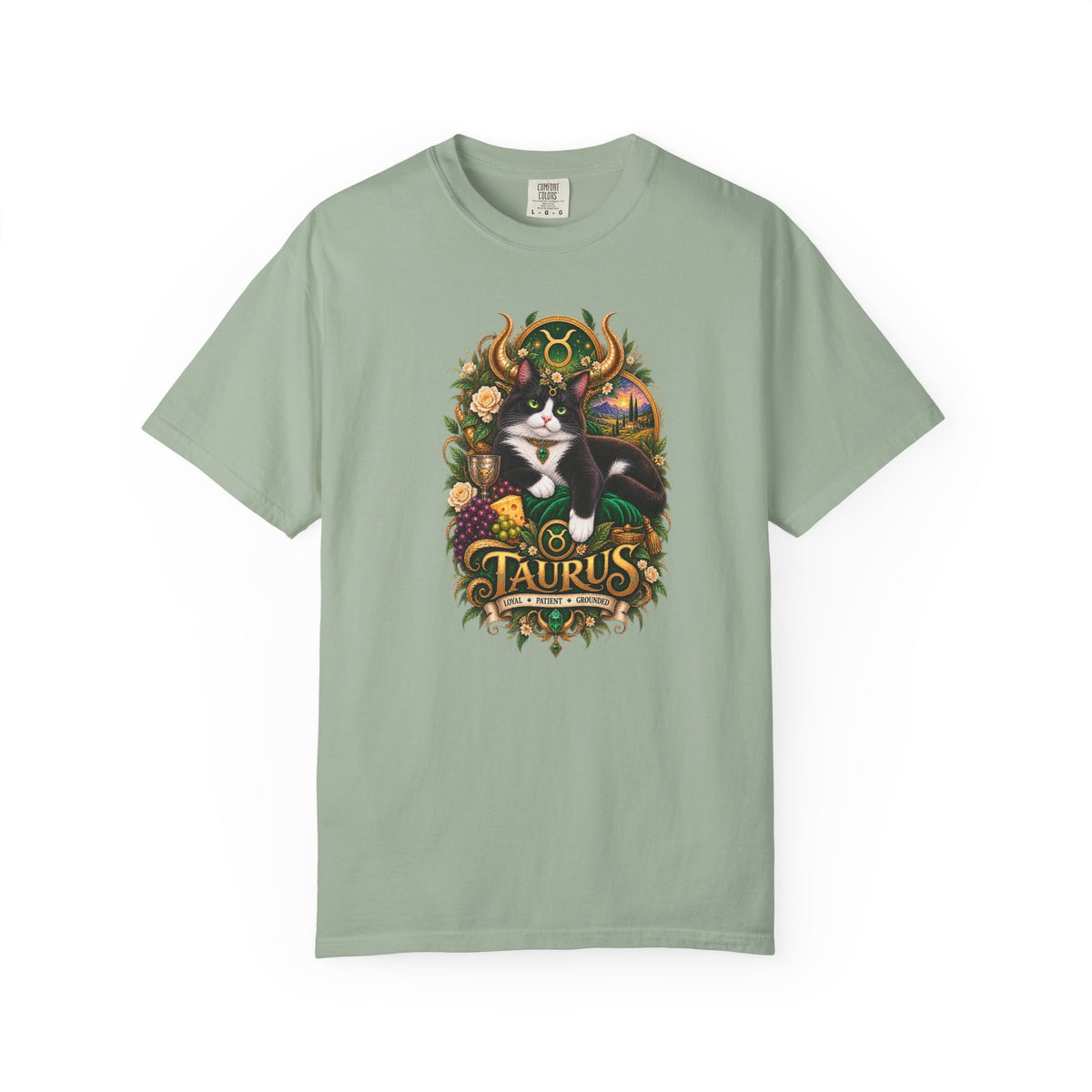 Taurus Tuxedo Cat Zodiac T-Shirt — Astrological Taurus Graphic Tee