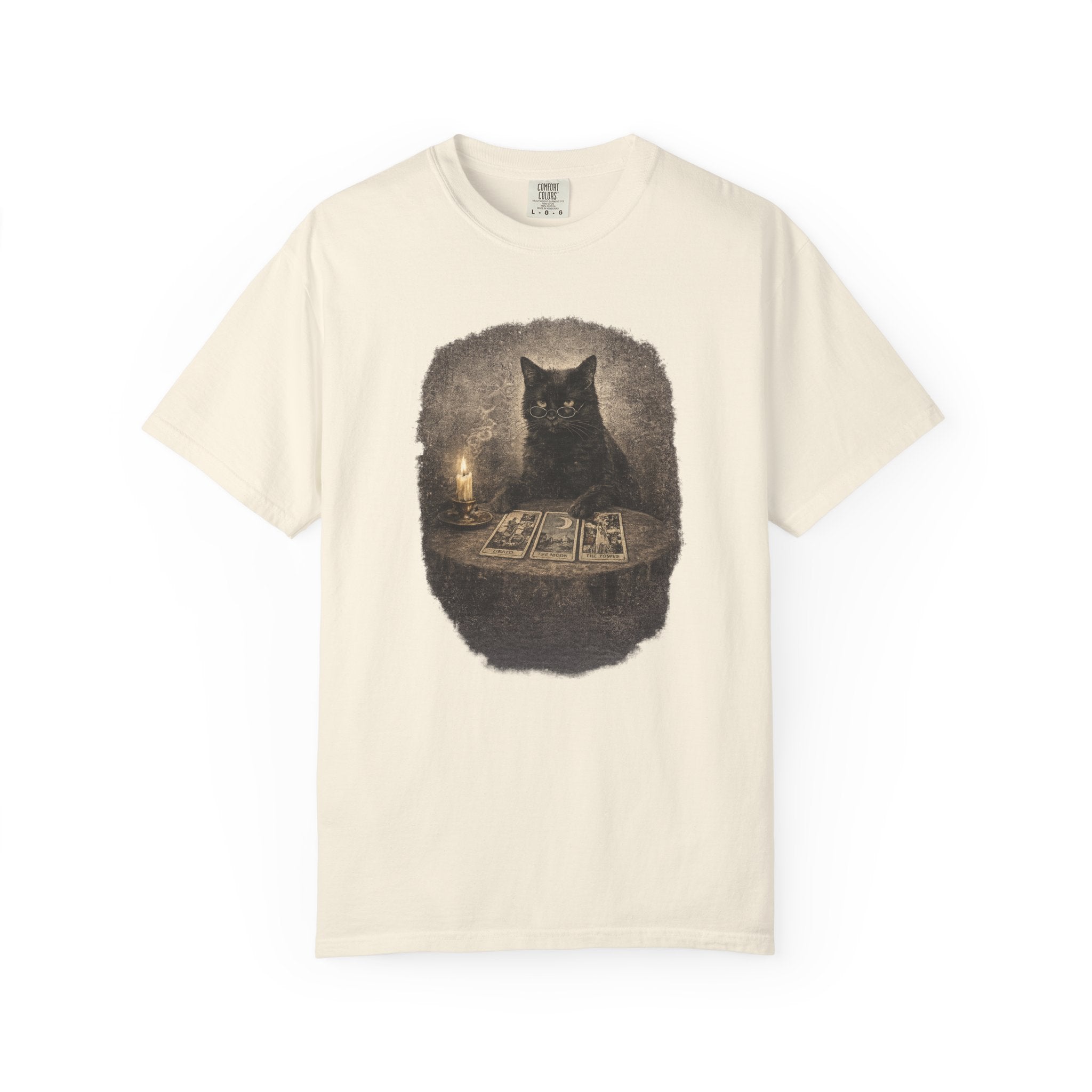 Tarot Cat T-Shirt — Black Cat Fortune Teller Graphic Tee