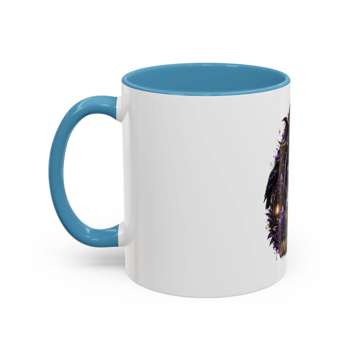 Protected, Guided & Unfuckwithable Wolf Coffee Mug — Spiritual Mystic Accent Mug (11/15oz)
