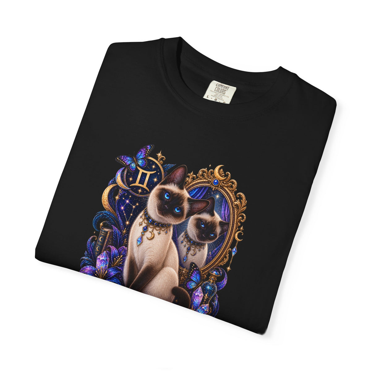 Gemini Siamese Zodiac Cats T-Shirt — Siamese Twin Astrology Tee