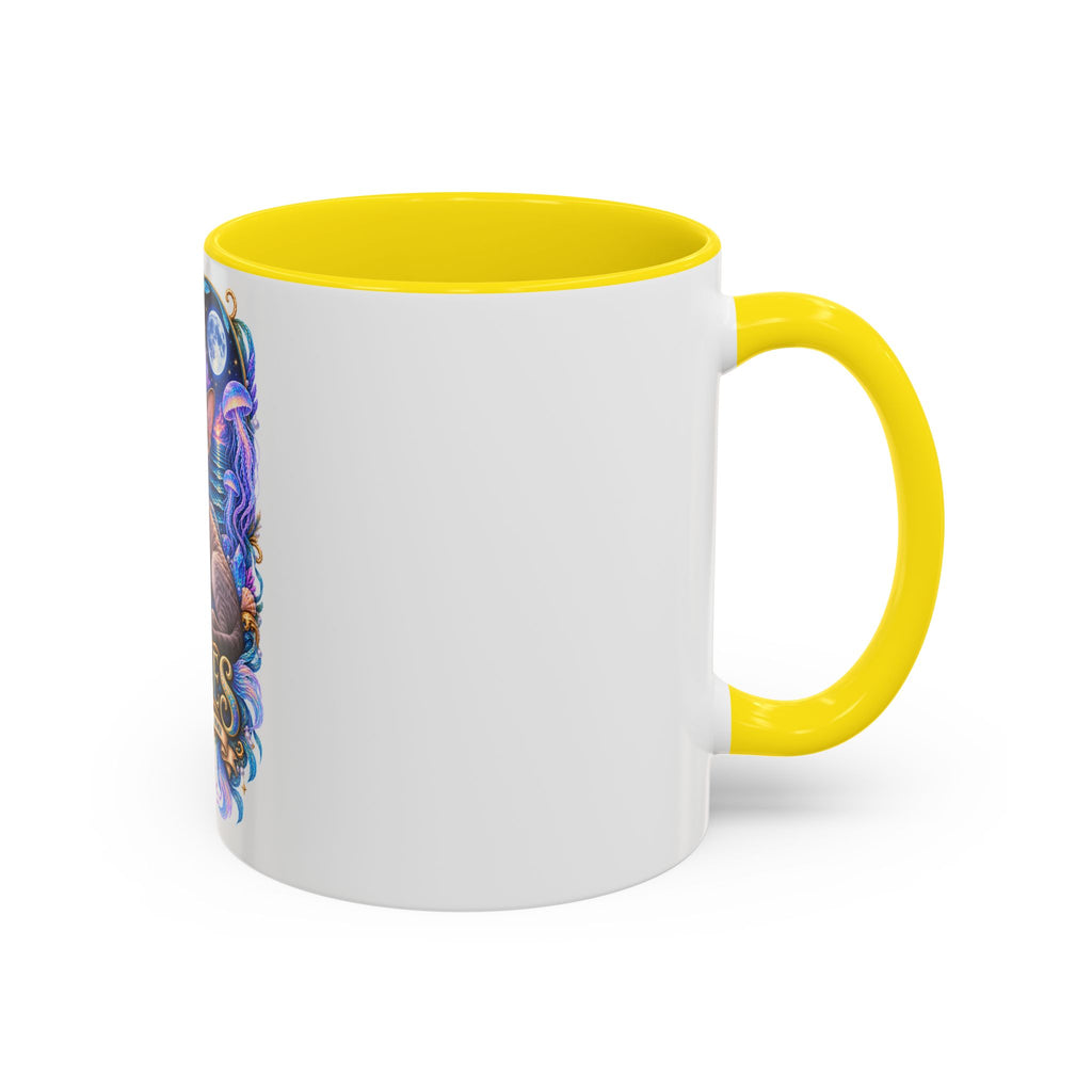 Pisces Devon Rex Cat Accent Coffee Mug — Zodiac Astrology Ceramic Mug (11/15oz)