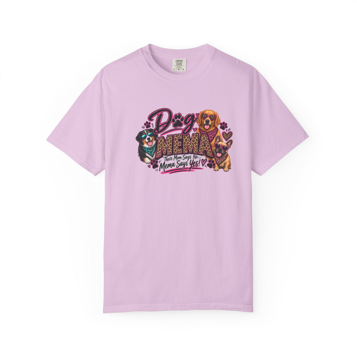 Dog Mema T-Shirt – Cute Paw Print Graphic Tee for Grandma Dog Lovers