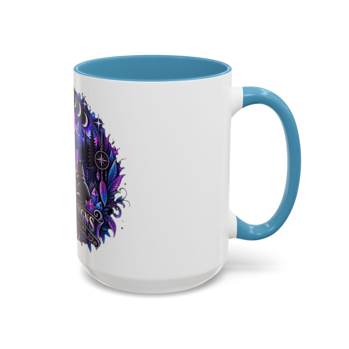 Mystic Moon Coffee Mug — "Trust the Signs" Night Sky Design