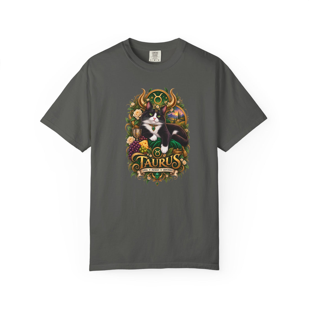 Taurus Tuxedo Cat Zodiac T-Shirt — Astrological Taurus Graphic Tee