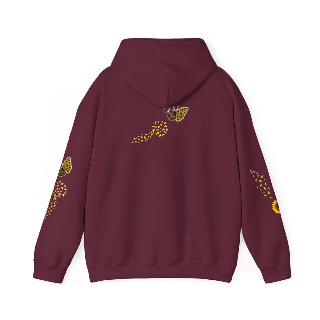 Sunflower Kitten Hoodie | Cute Cat, Sunflower Sleeve Design