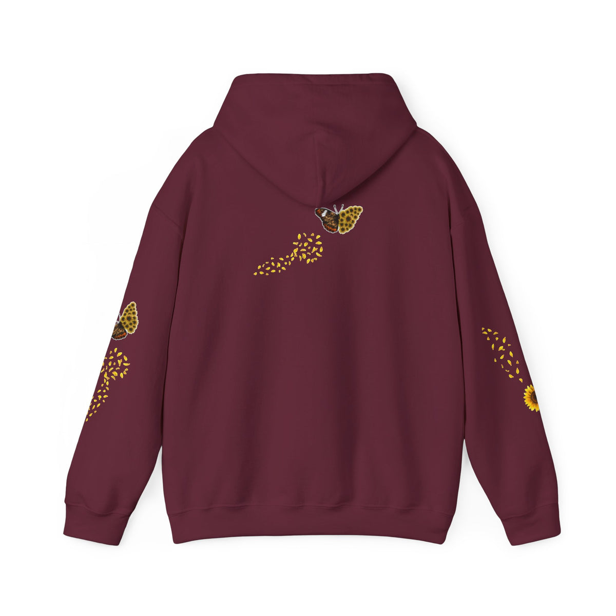 Sunflower Kitten Hoodie | Cute Cat, Sunflower Sleeve Design