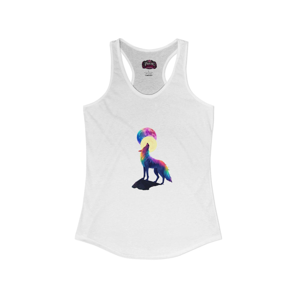 Rainbow Wolf Tank Top | Women's Racerback