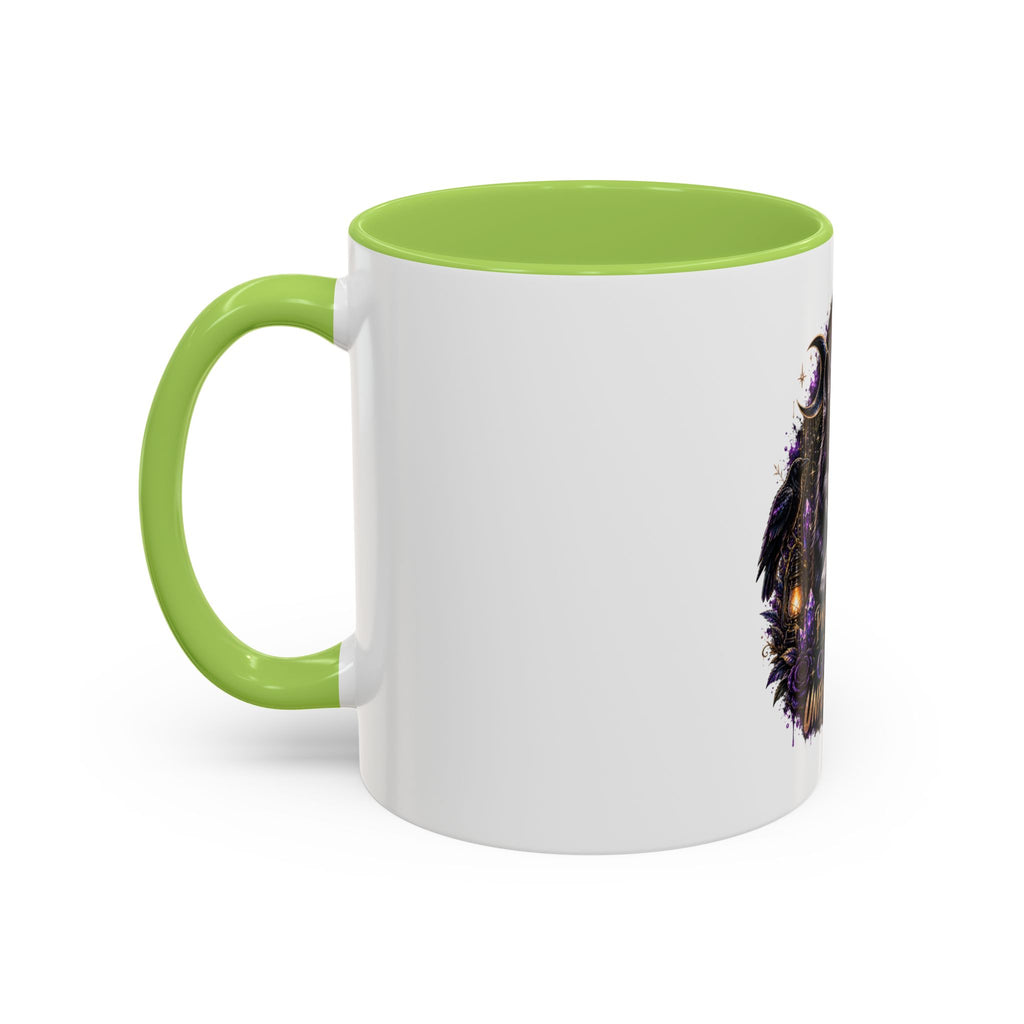 Protected, Guided & Unfuckwithable Wolf Coffee Mug — Spiritual Mystic Accent Mug (11/15oz)