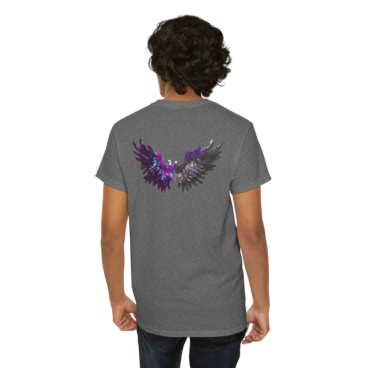 Free Spirit Tee — Purple Galaxy Wings Graphic T-Shirt
