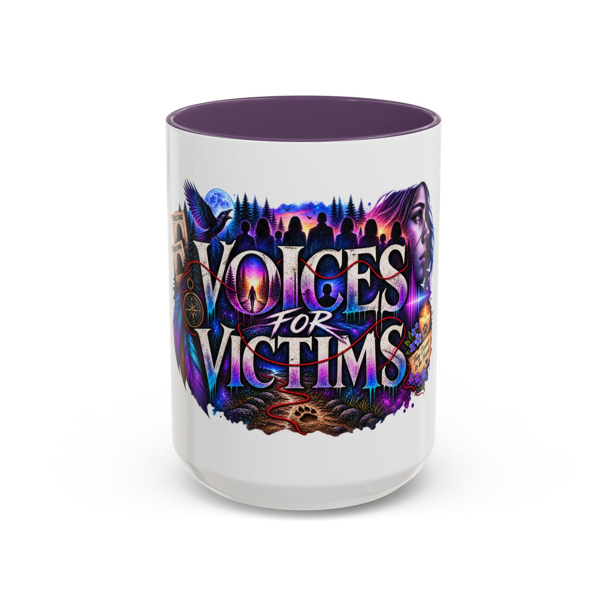 Voices for Victims Accent Coffee Mug – Advocacy & Support Ceramic Mug (11/15oz)