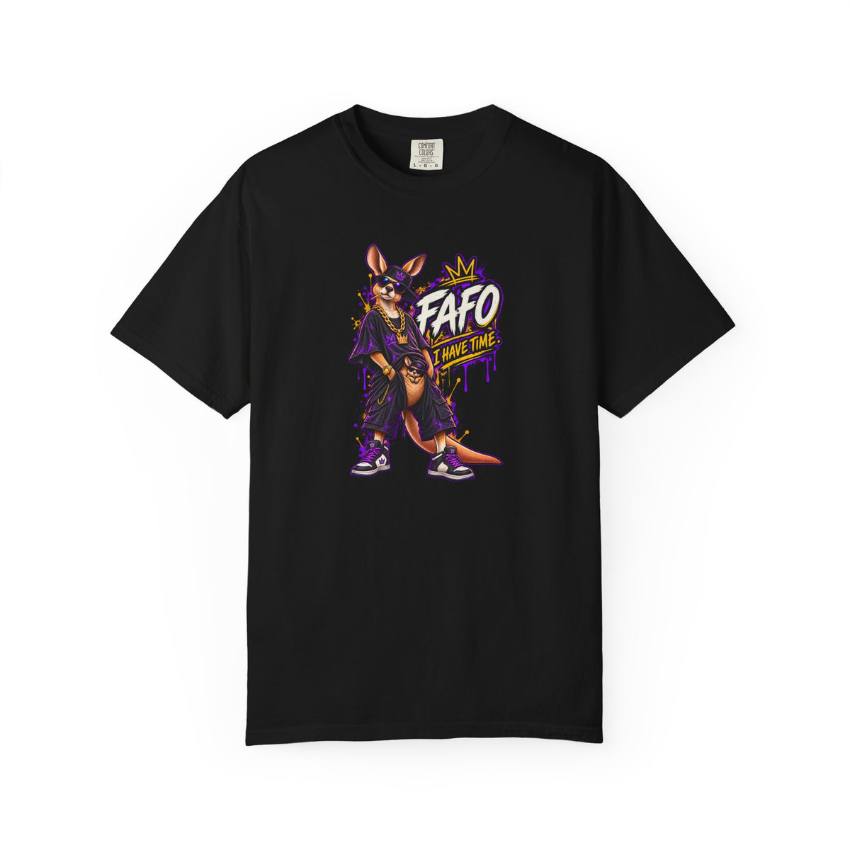 FAFO Kangaroo Graphic T-Shirt — Streetwear Retro Animal Design