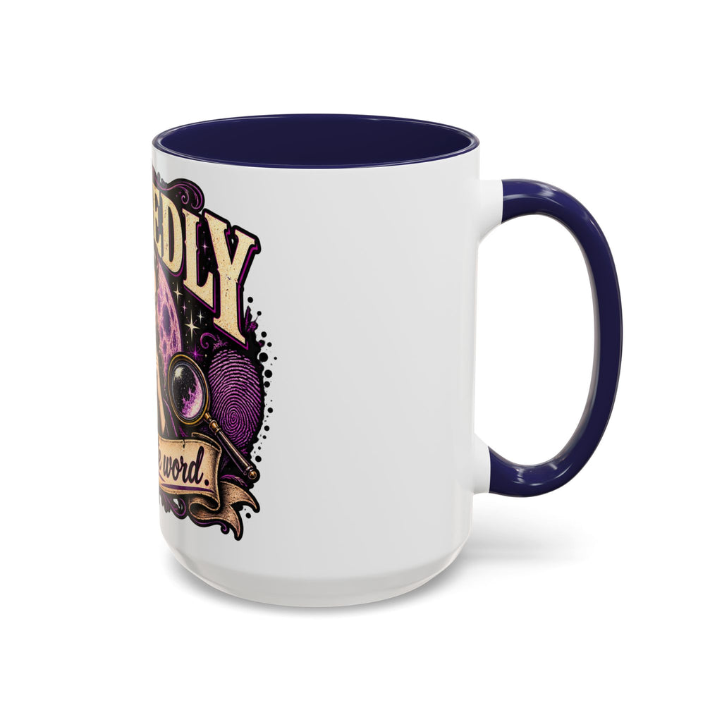 Allegedly Coffee Mug — Retro Pinup Mystery Design