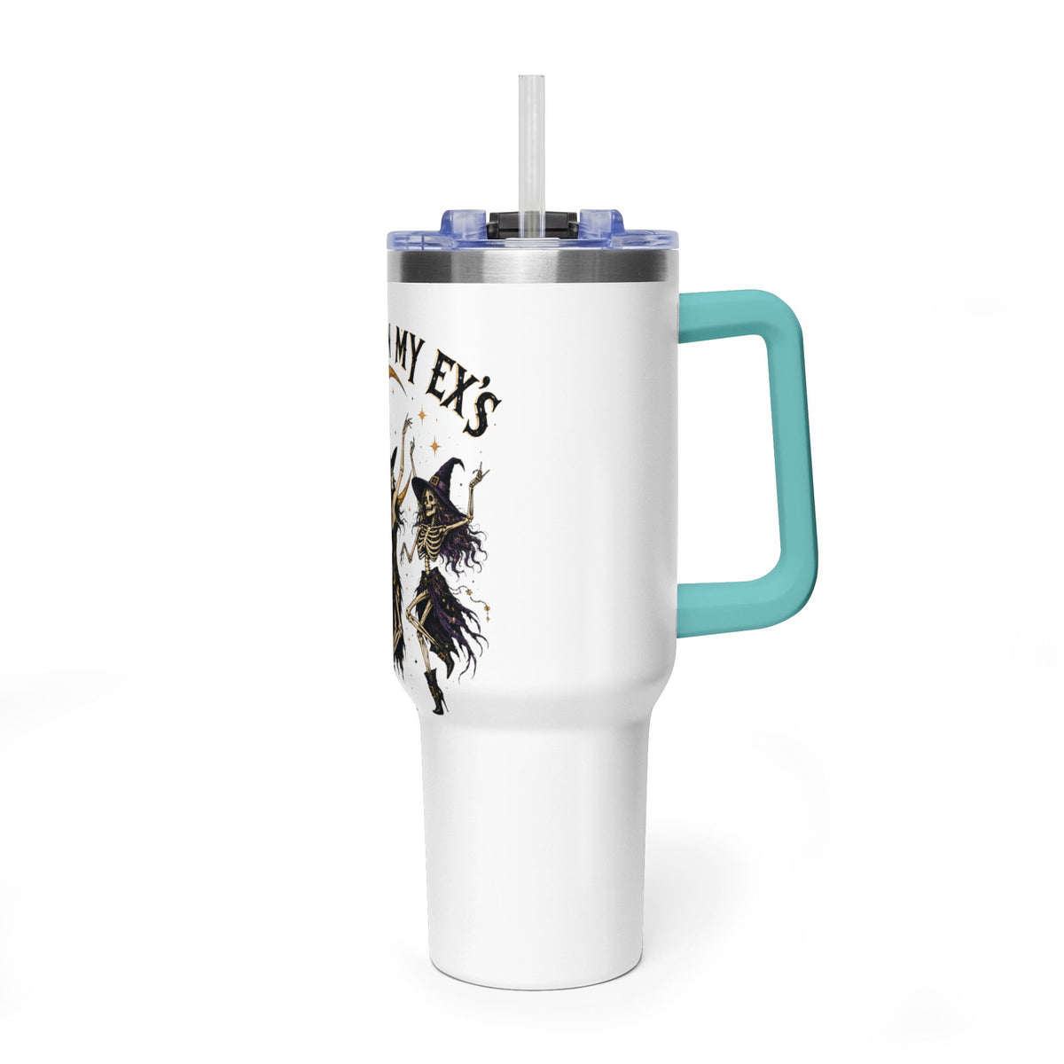 Hexes On My Exs 40oz Tumbler — Witch Moon Vacuum Insulated Travel Mug