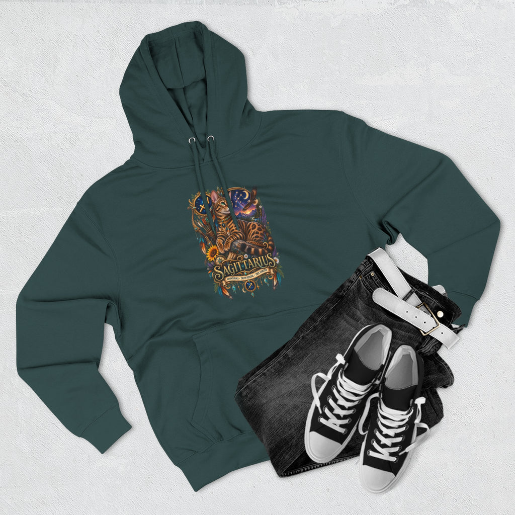 Sagittarius Bengal Zodiac Hoodie — Celestial Archer Constellation Graphic
