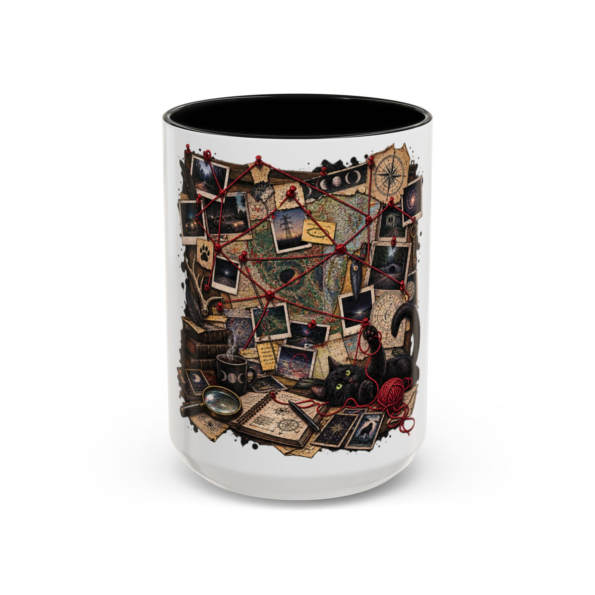 Conspiracy Board Coffee Mug — Detective Mystery Map Design (11/15oz)