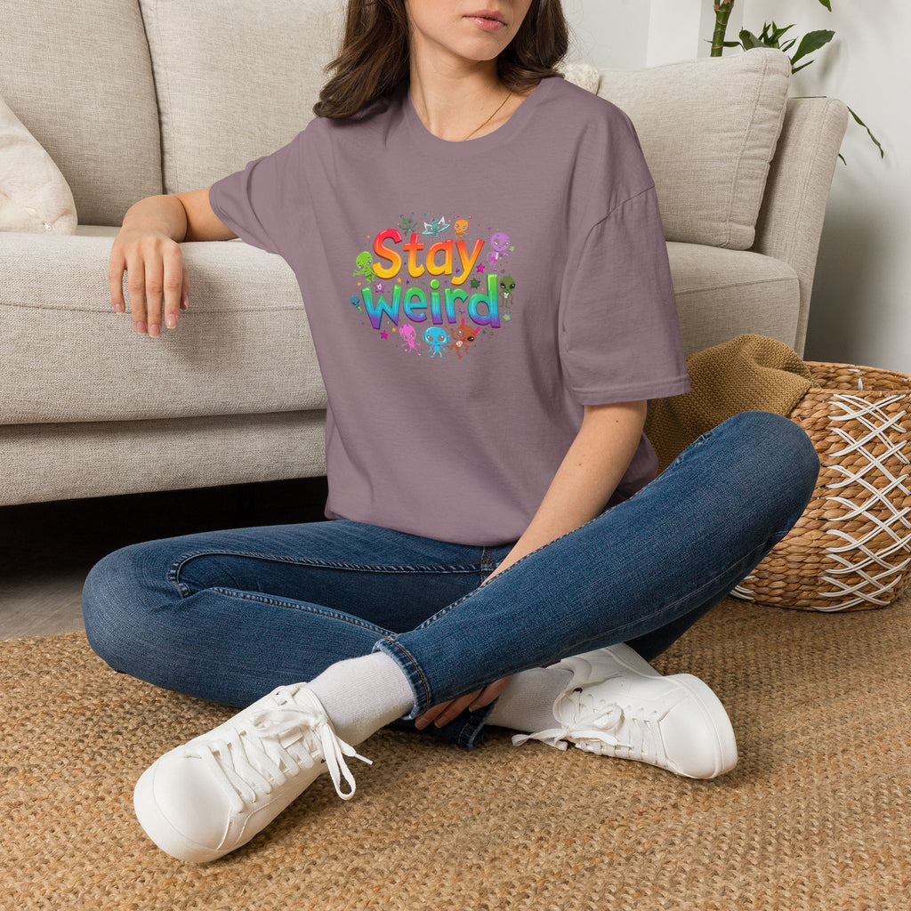 Stay Weird T-Shirt — Colorful Cute Alien Graphic Tee