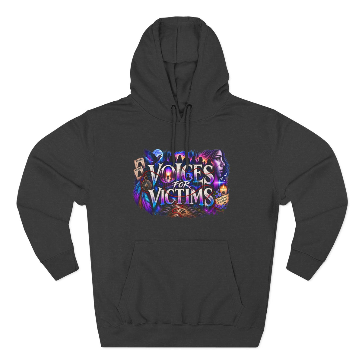 Voices for Victims Graphic Hoodie — Support & Awareness Pullover