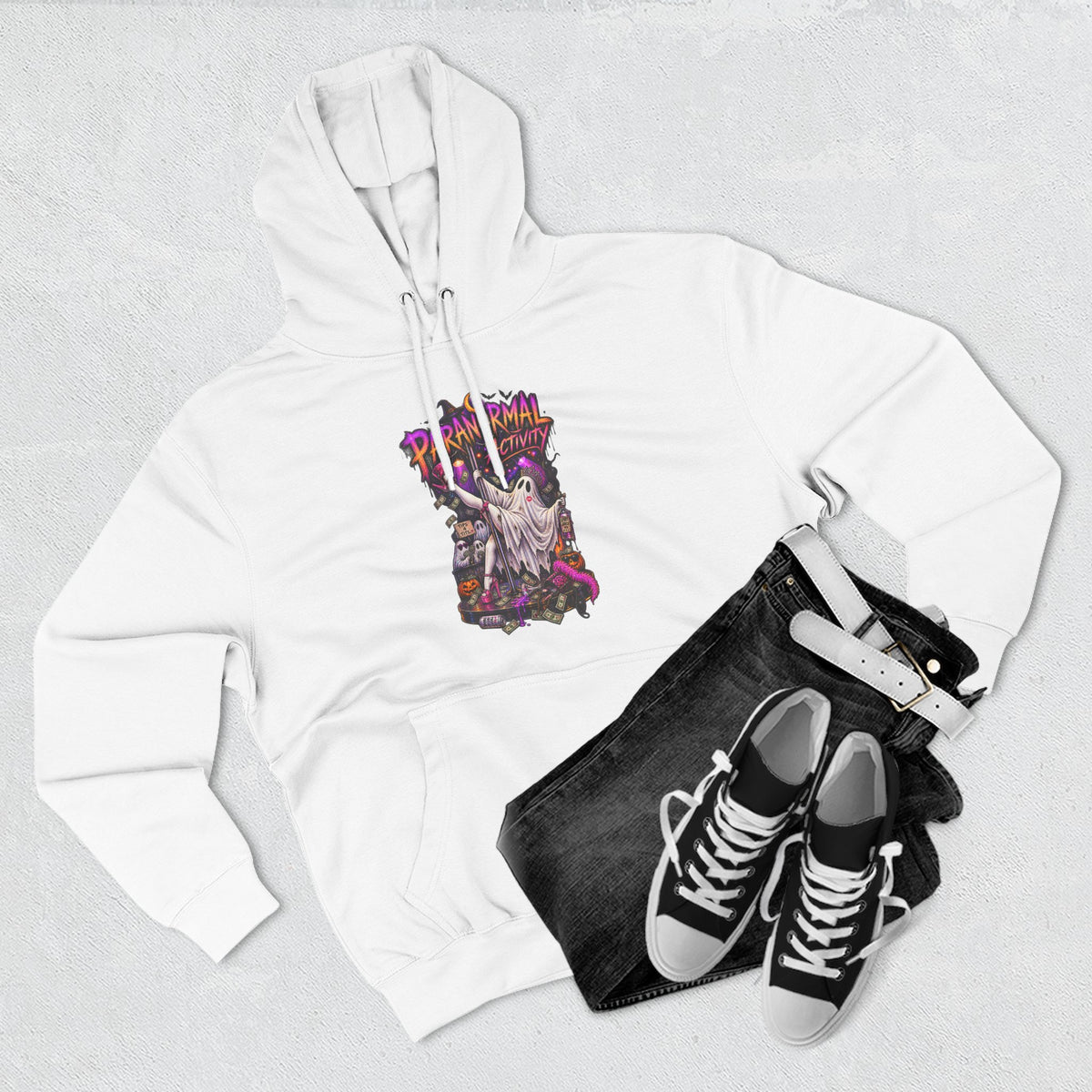 Paranormal Activity Ghost Pole Dancing — Retro Halloween Graphic Pullover