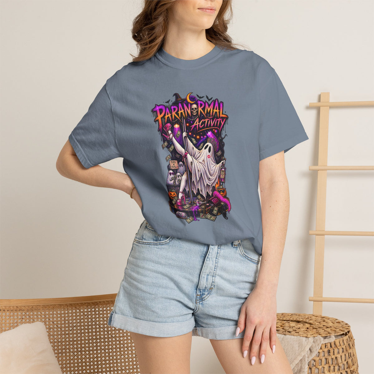 Paranormal Activity Ghost T-Shirt= Halloween ghost tee