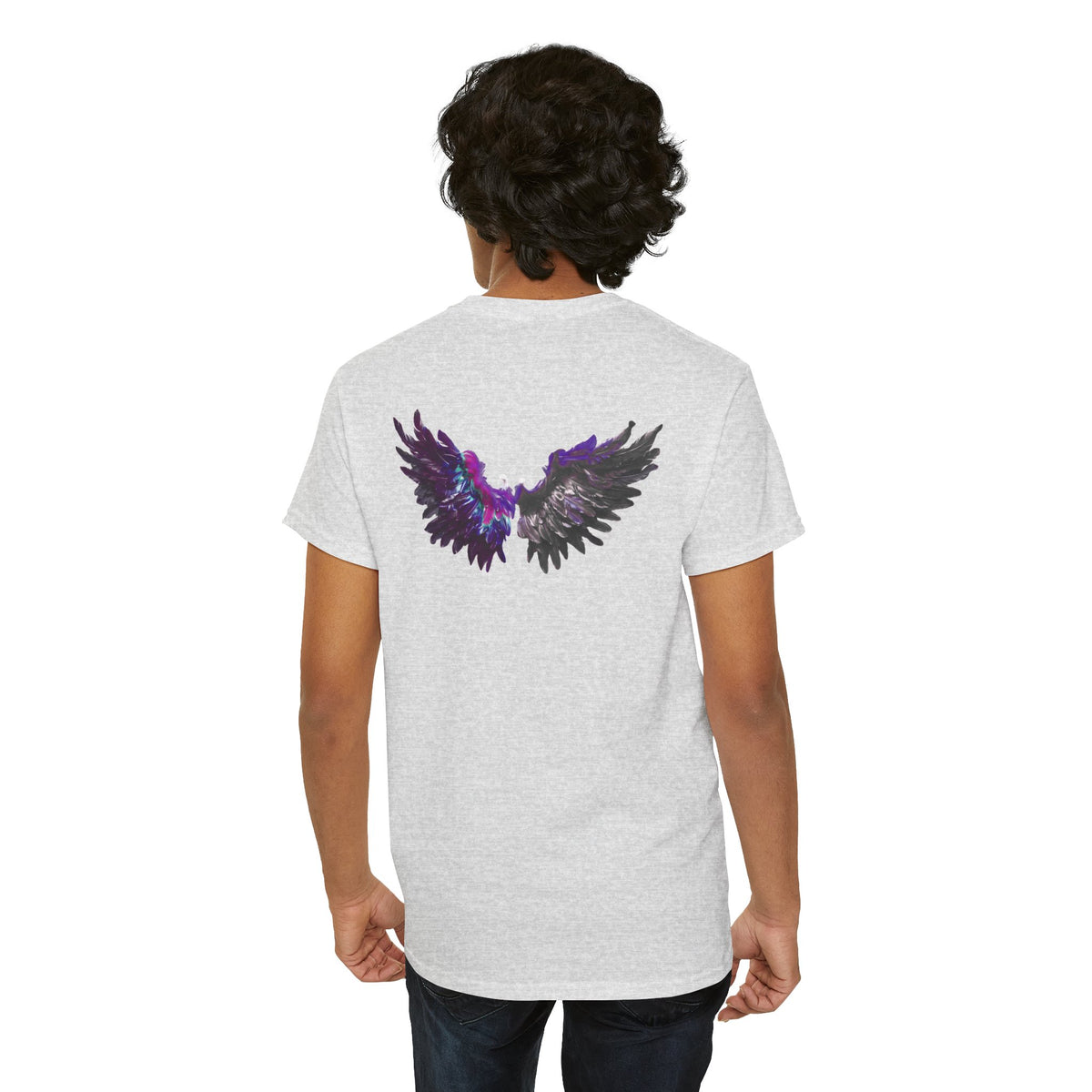 Free Spirit Tee — Purple Galaxy Wings Graphic T-Shirt