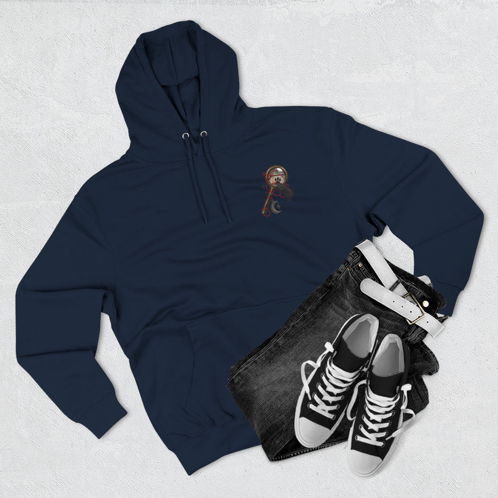 Detective Collage Hoodie — Vintage Mystery Photos & Magnifying Glass Graphic