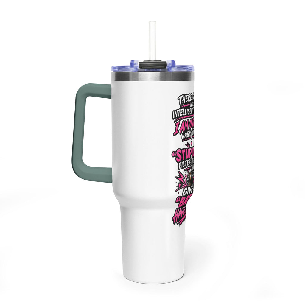 40oz Thermal Tumbler – Funny "Out of Order" Battery Joke Travel Mug