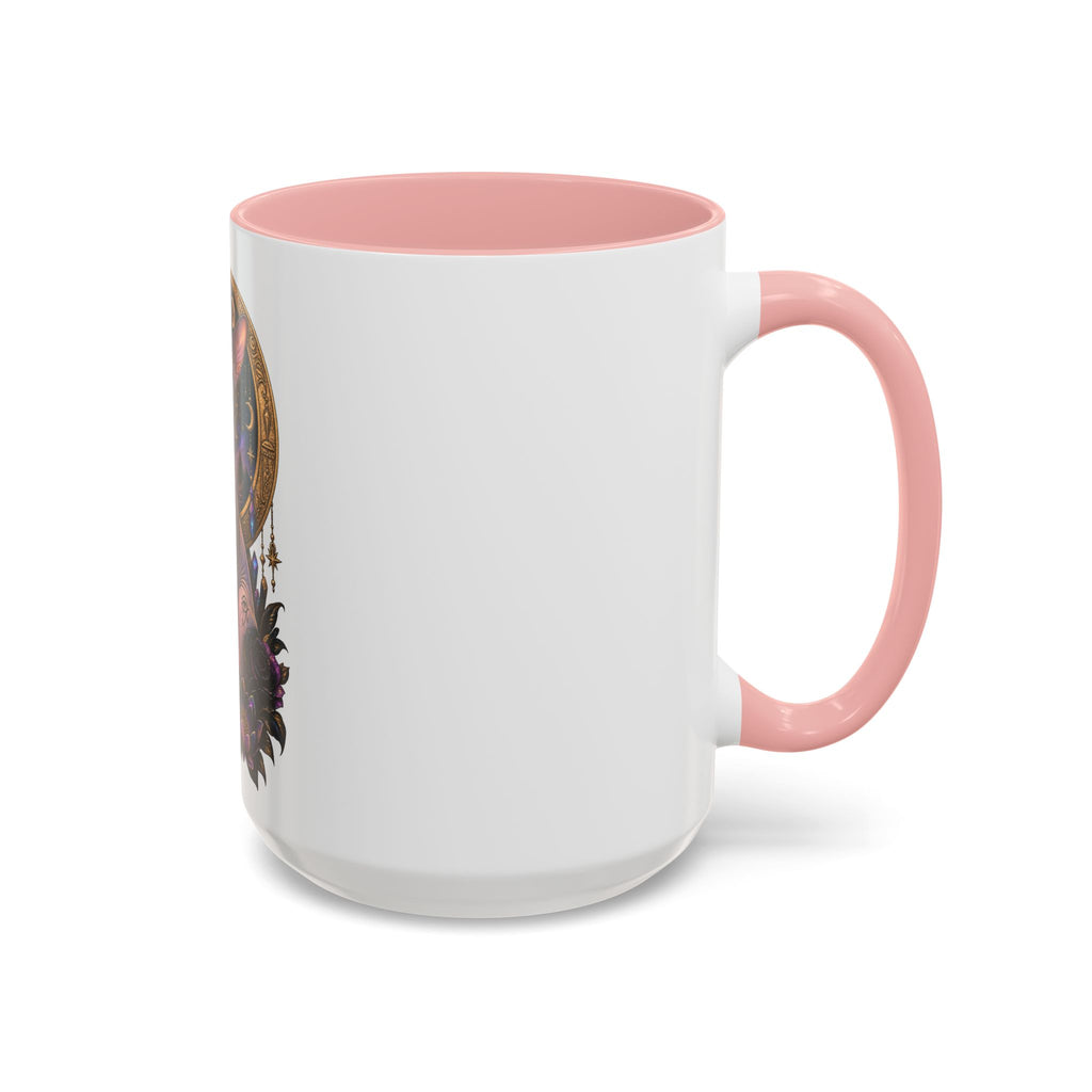 Mystic Sphynx Cat Coffee Mug — Magical Moon & Floral Accent (11/15 oz)